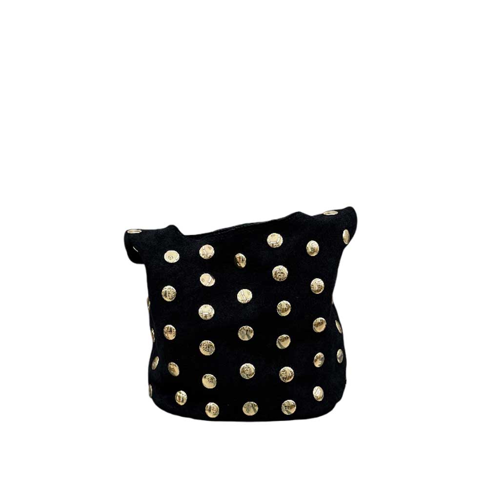 Bolso de Piel Tachuelas Negro