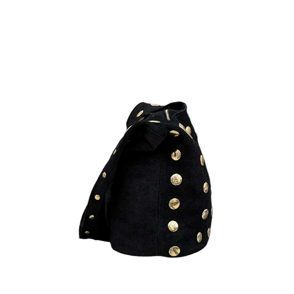 Bolso de Piel Tachuelas Negro