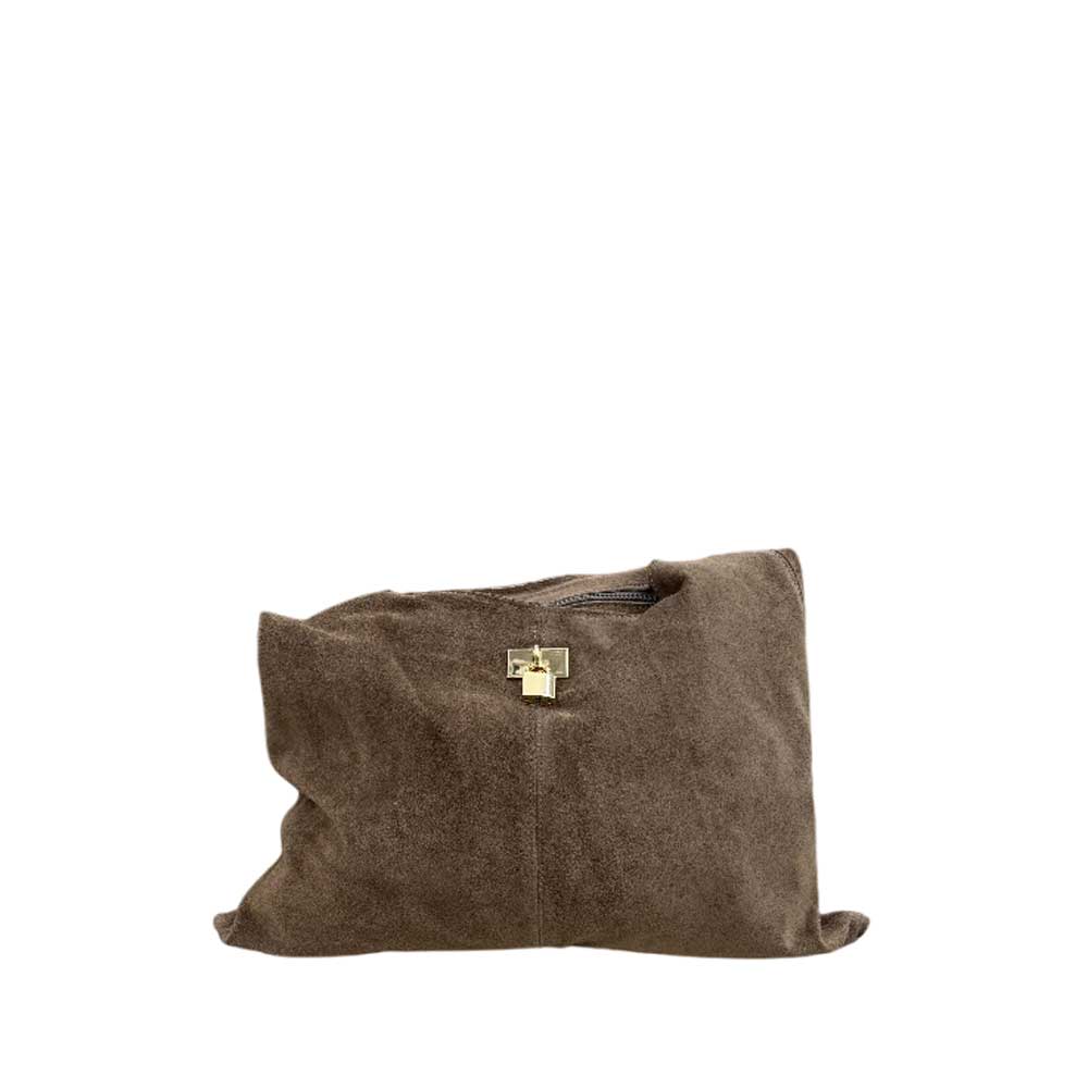 Bolso Saco de Piel Marrón