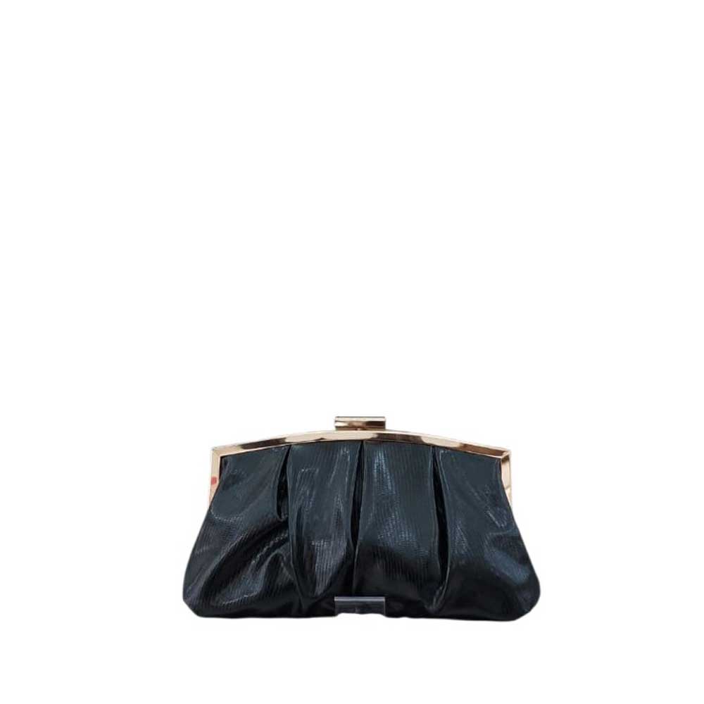 Bolso Clutch Metalizado Negro