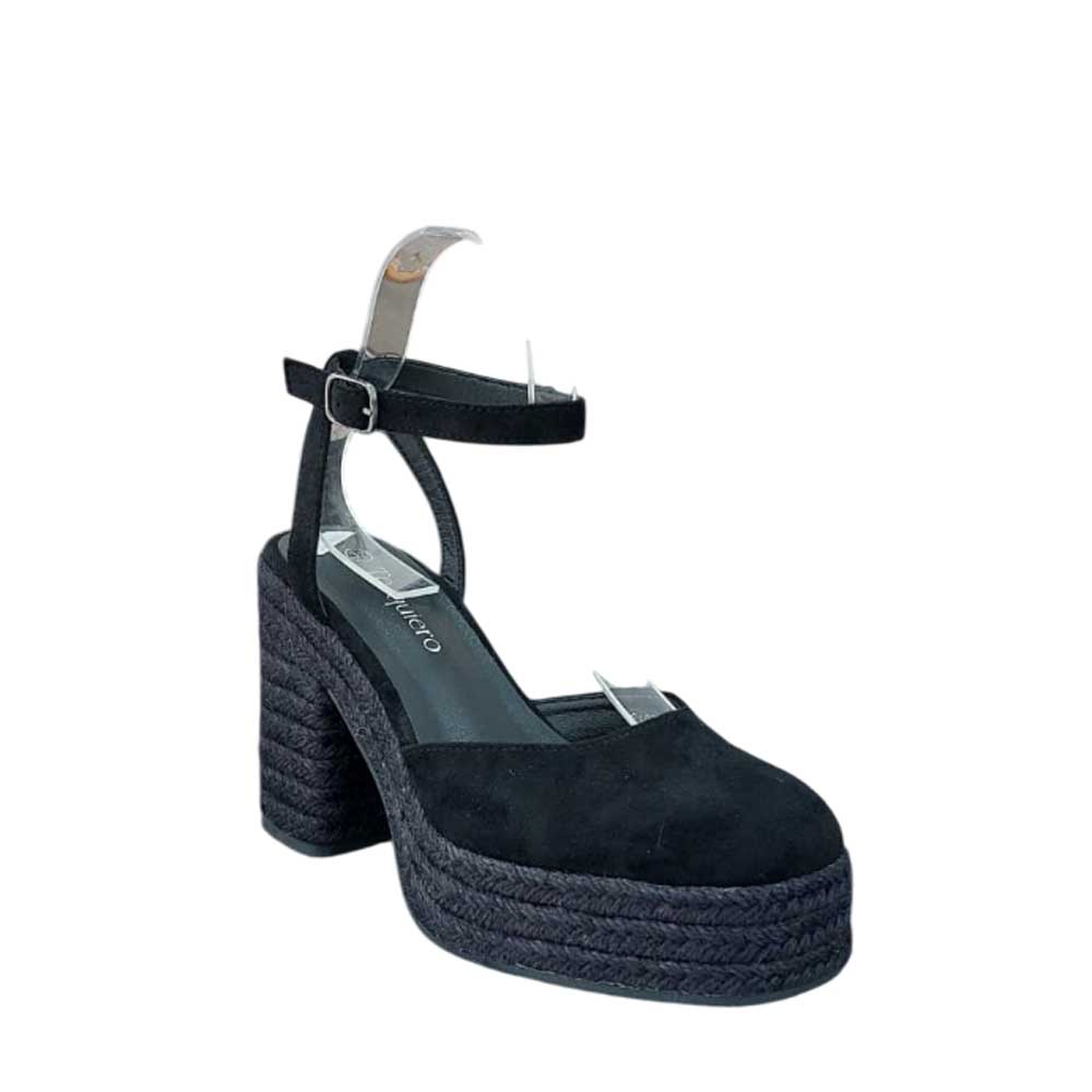 Esparteñas Tacón Negras