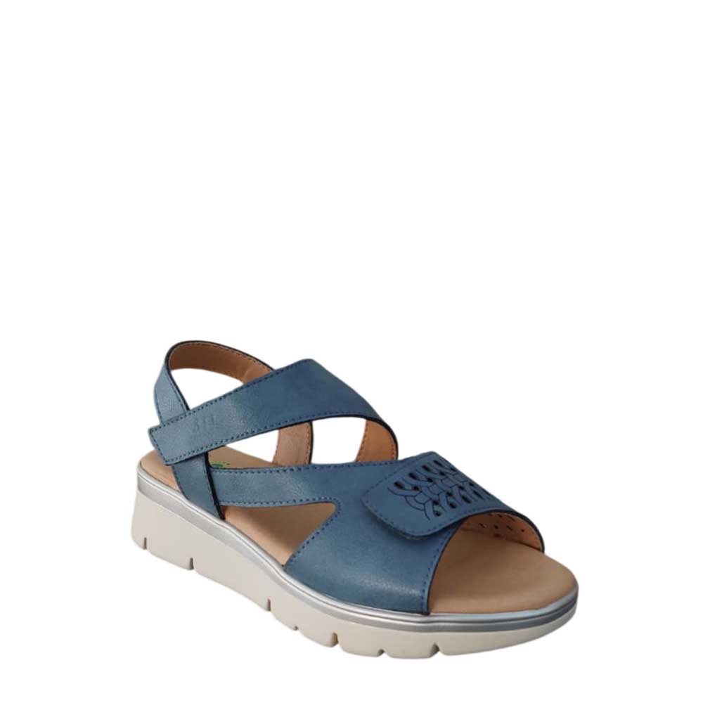 Sandalias de Piel Brenda Azul