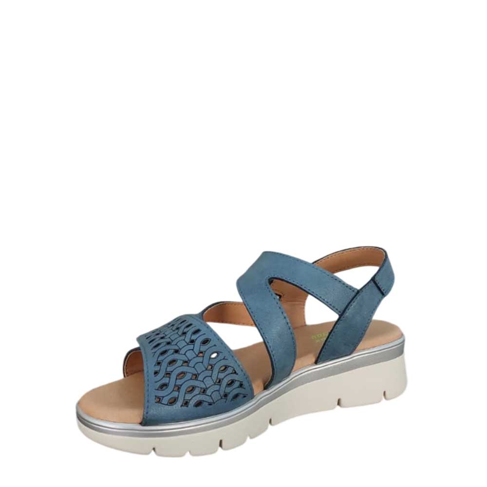 Sandalias de Piel Brenda Azul