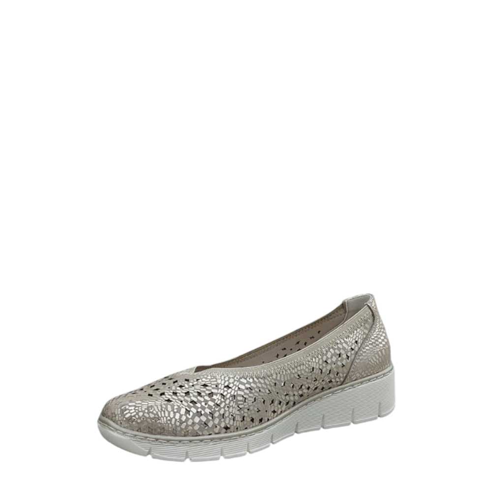 Manoletina Piel Metalizada Oro