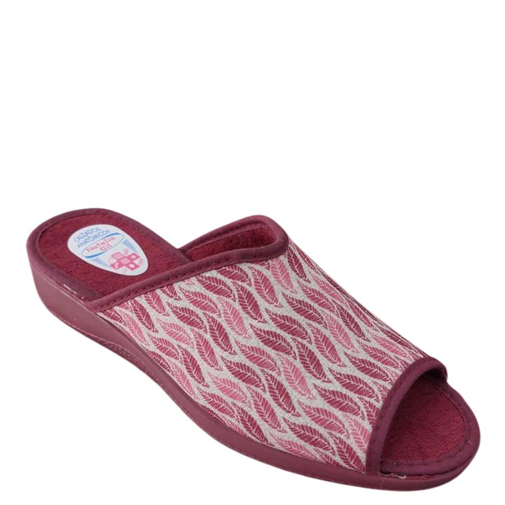 Zapatillas de Casa Hojas Burdeos