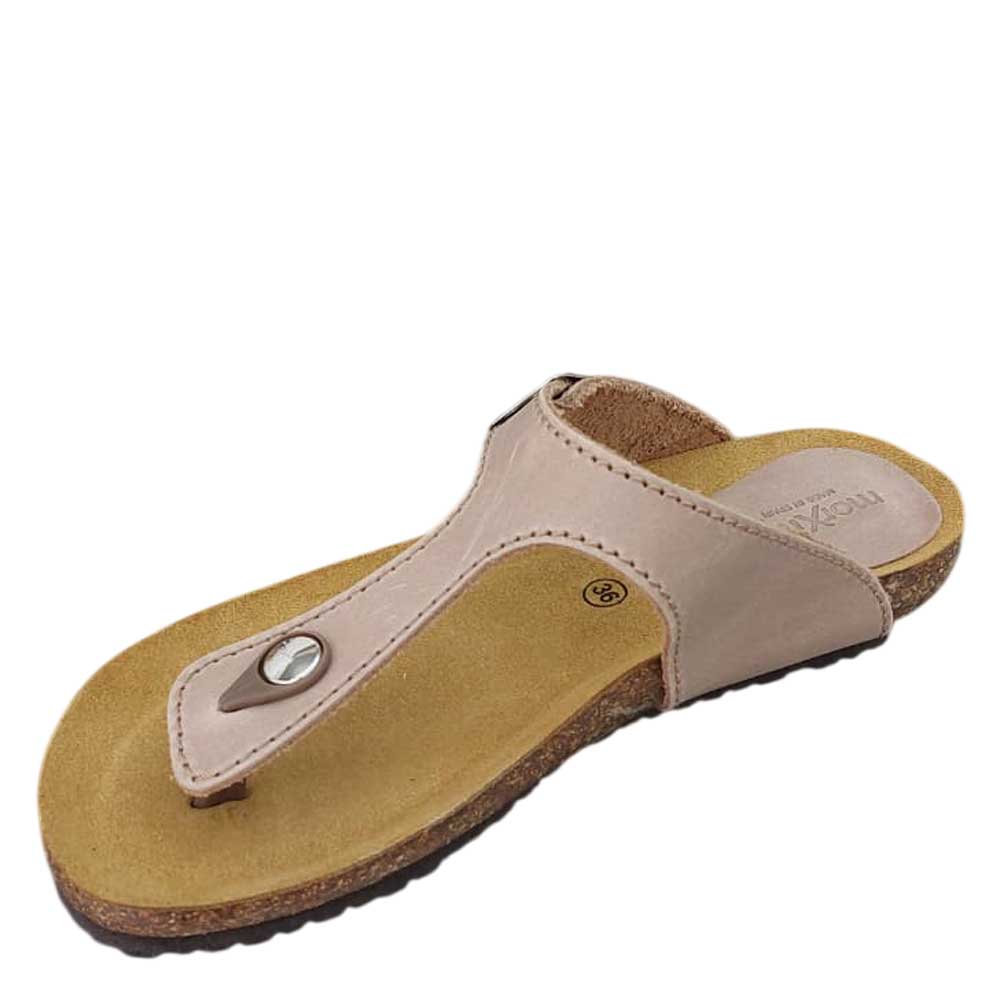 Sandalia de Piel Roberta Beige