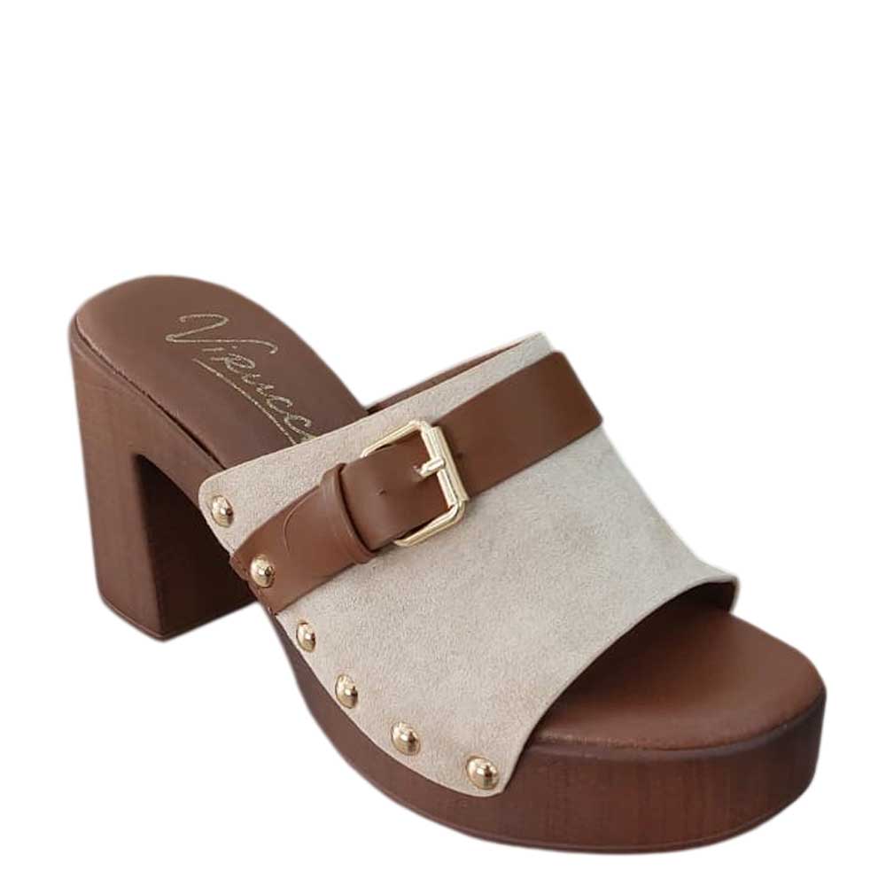 Zuecos Verónica Beige