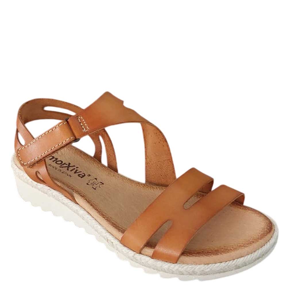 Sandalia de Piel Trenza Camel