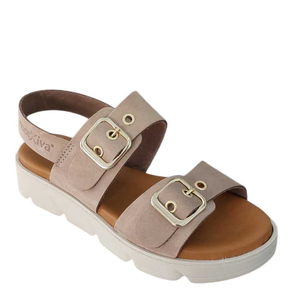 Sandalia de Piel Mónica Beige