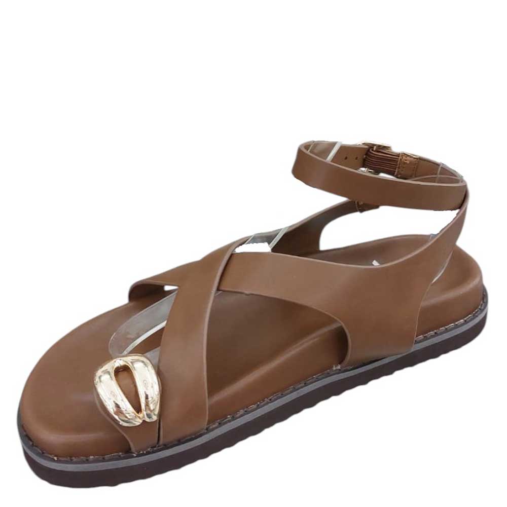 Sandalias Tiras Camel