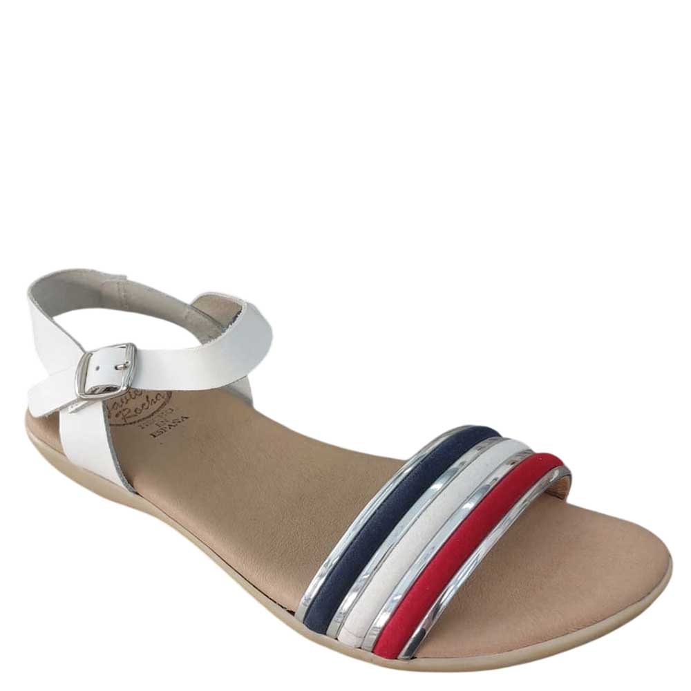 Sandalia de Piel Francia Plana