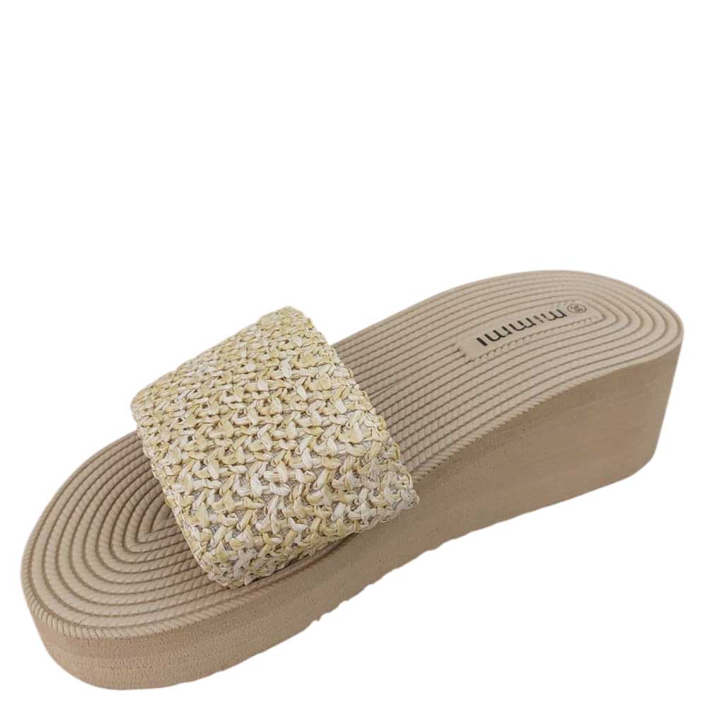 Chanclas Cuña Beige