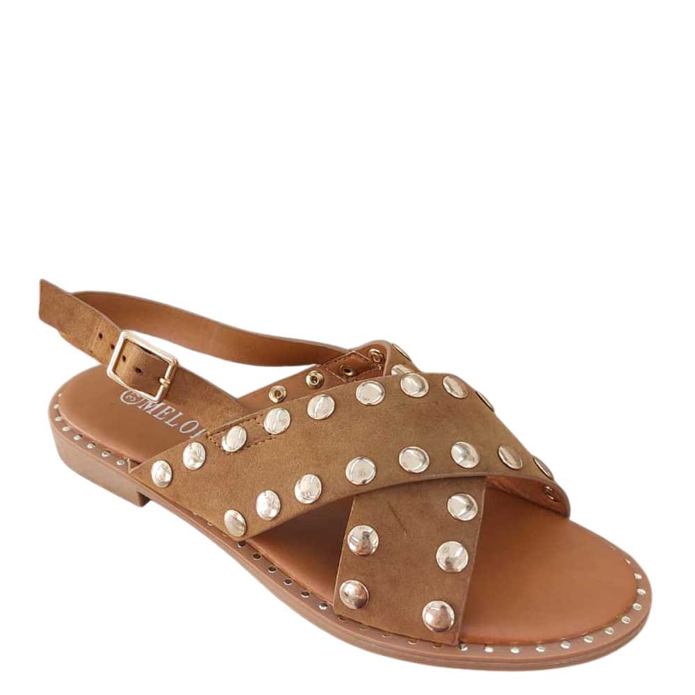 Sandalias Cruzadas Camel