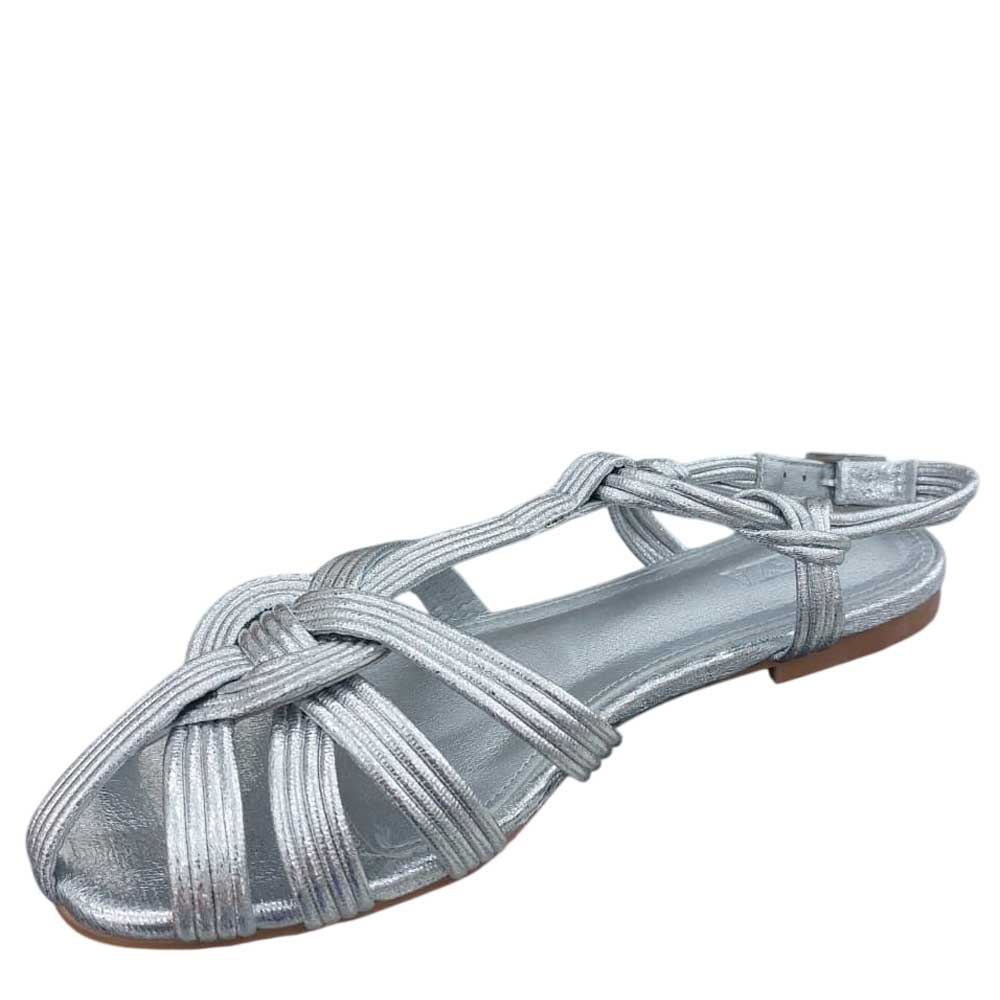 Sandalias Nudo Plata