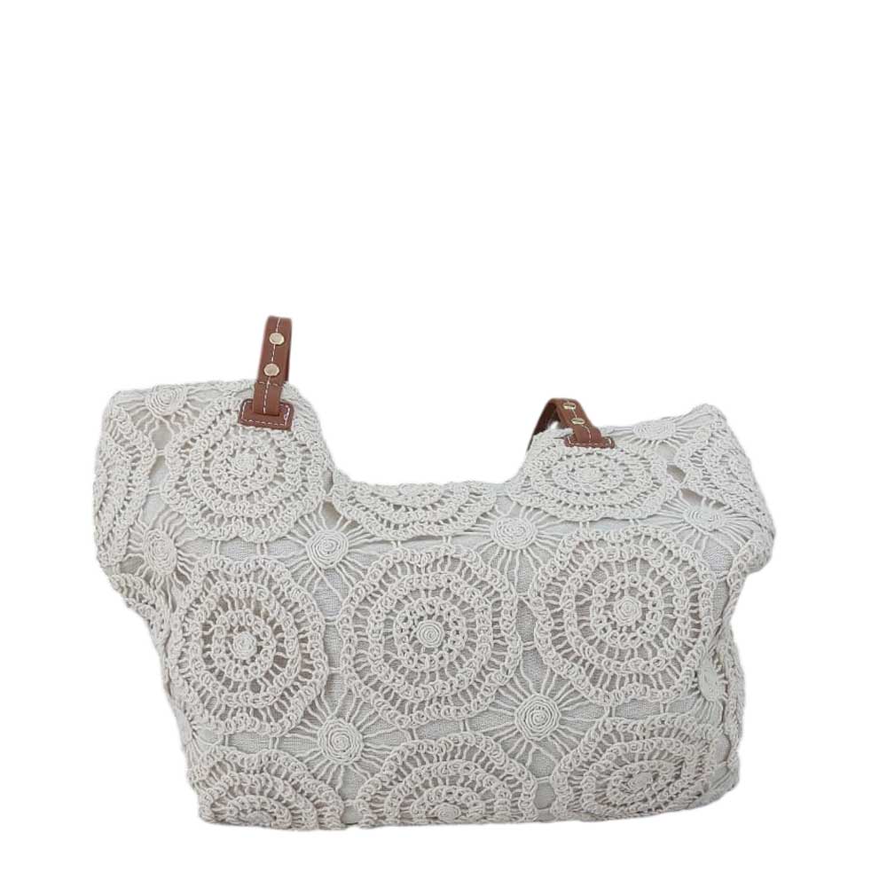 Bolso Crochet Loles Beige