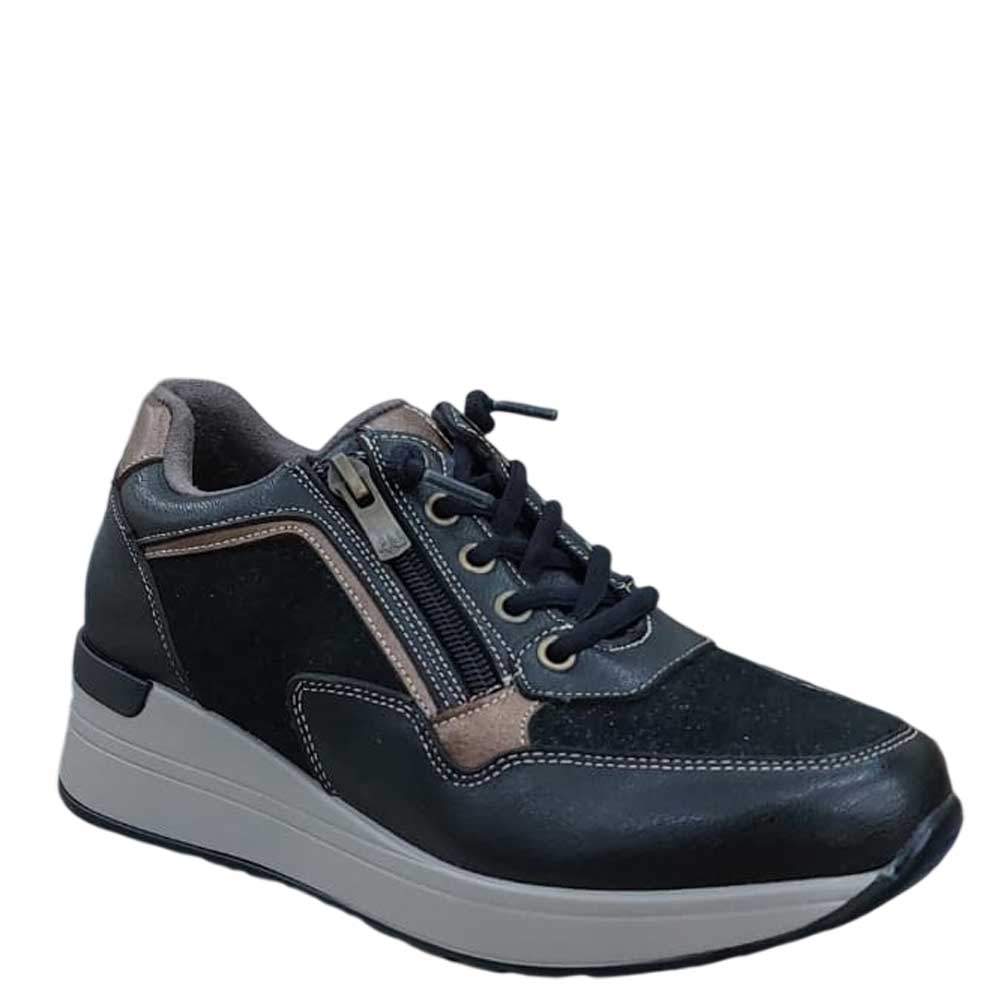 Deportivas de Piel Tina Negras