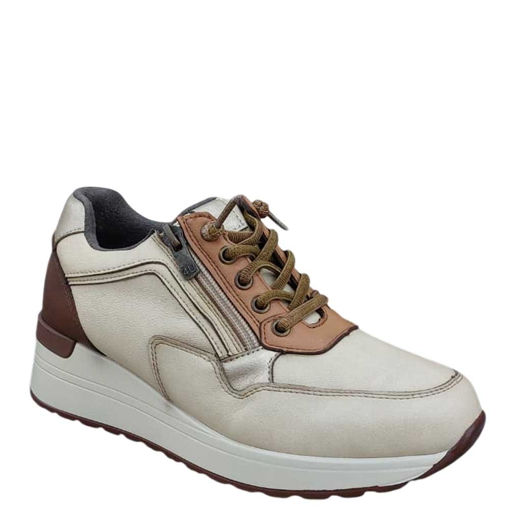 Deportivas de Piel Tina Beige
