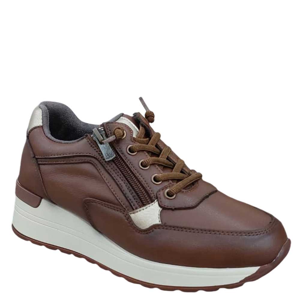 Deportivas de Piel Tina Camel